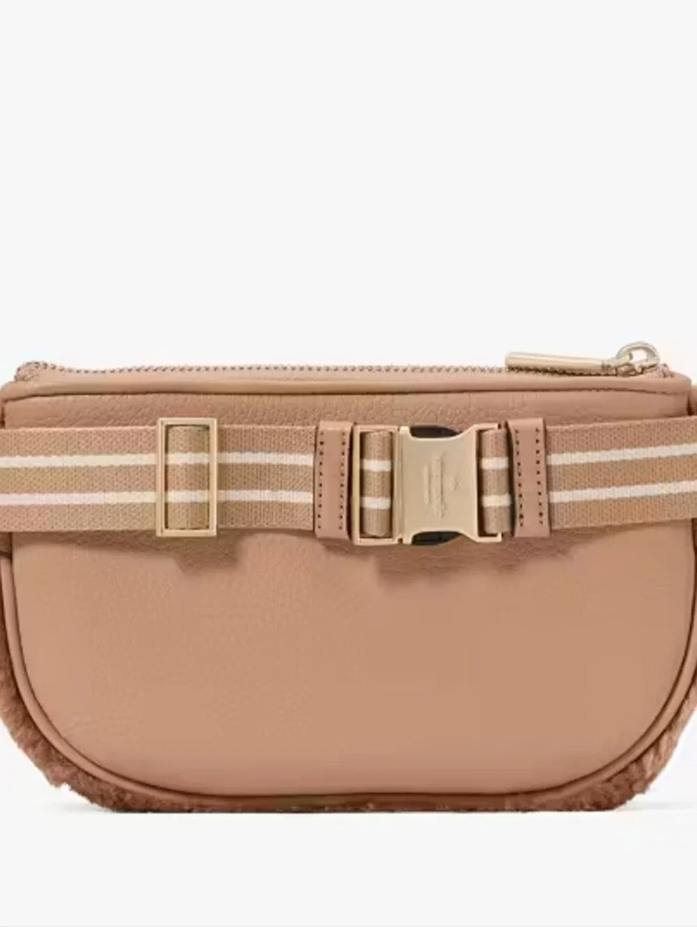 NWT Kate Spade Rosie Faux Fur Belt Bag Light Fawn